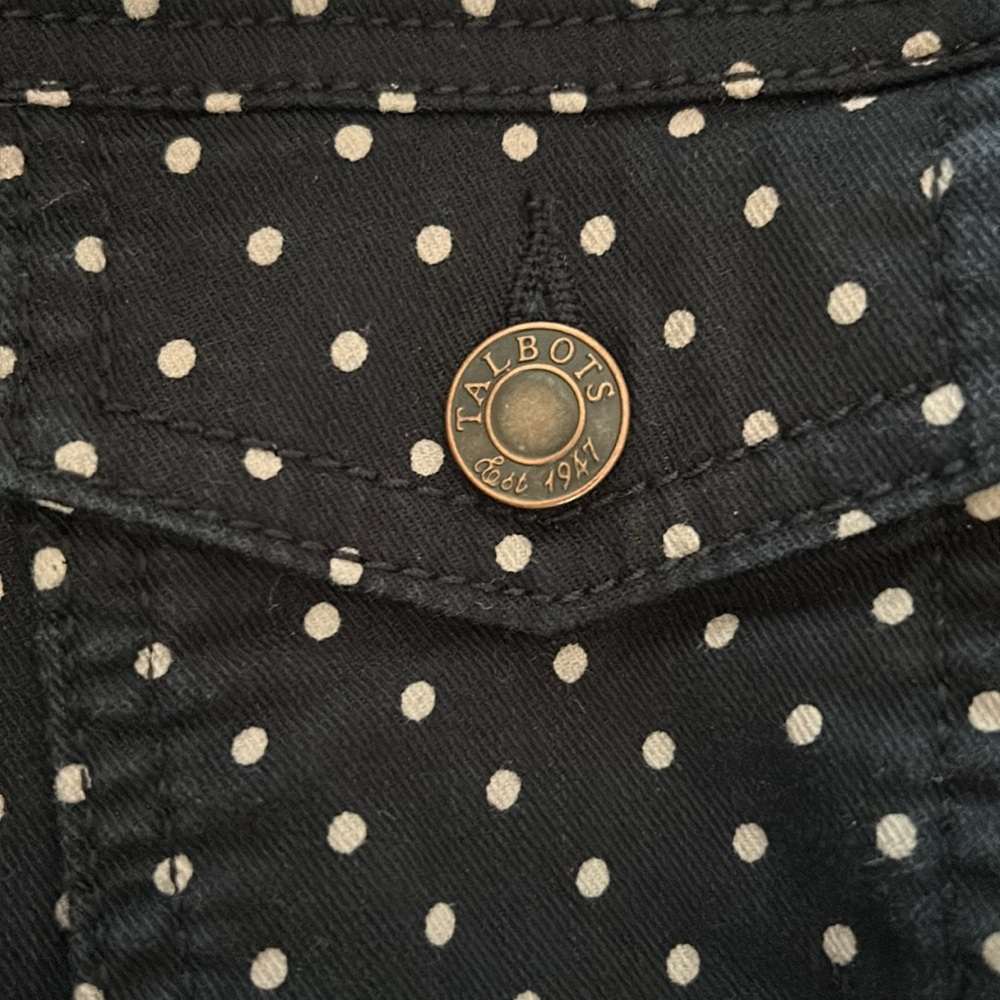 Talbots polka dot denim jacket - Picture 6 of 10